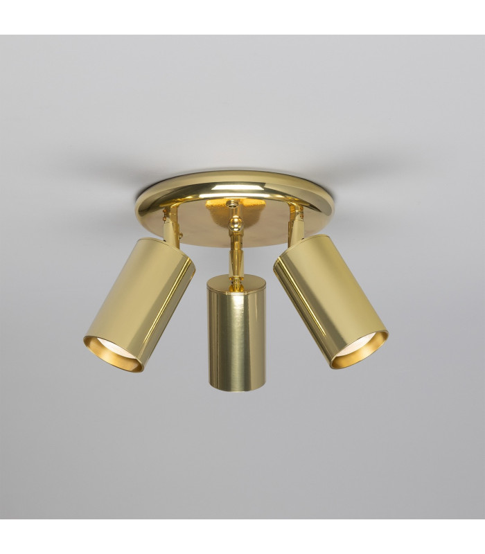 Evanston Three Light Spotlight Polished Brass-2