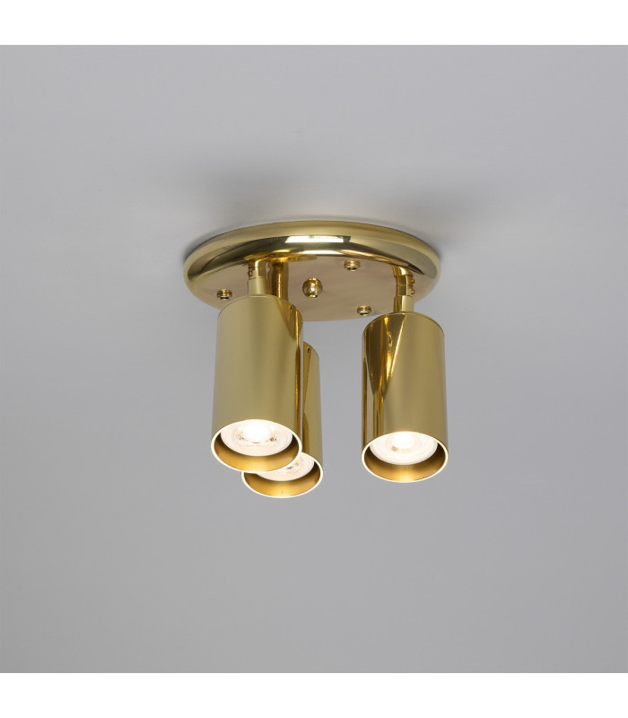 Evanston Three Light Spotlight Polished Brass-3
