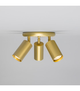 Evanston Three Light Spotlight Satin Brass-1