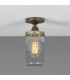 Jam Jar Flush Ceiling Light Antique Brass-1