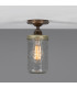 Jam Jar Flush Ceiling Light Antique Brass-2