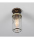 Jam Jar Flush Ceiling Light Antique Brass-3