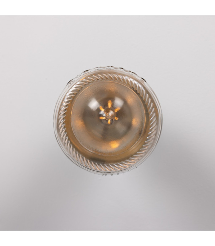 Jam Jar Flush Ceiling Light Antique Brass-4