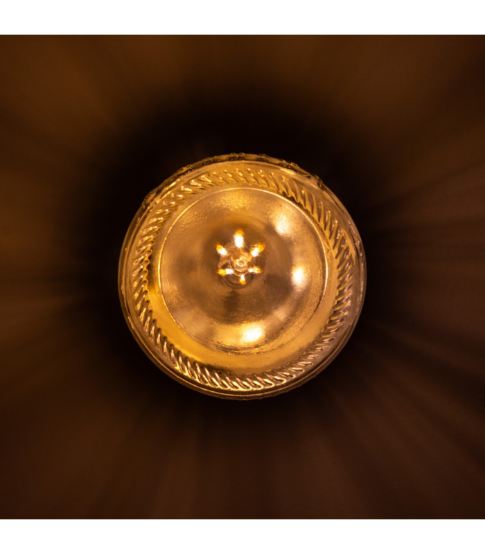 Jam Jar Flush Ceiling Light Antique Brass-5