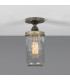 Jam Jar Flush Ceiling Light Antique Silver-1