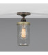 Jam Jar Flush Ceiling Light Antique Silver-2