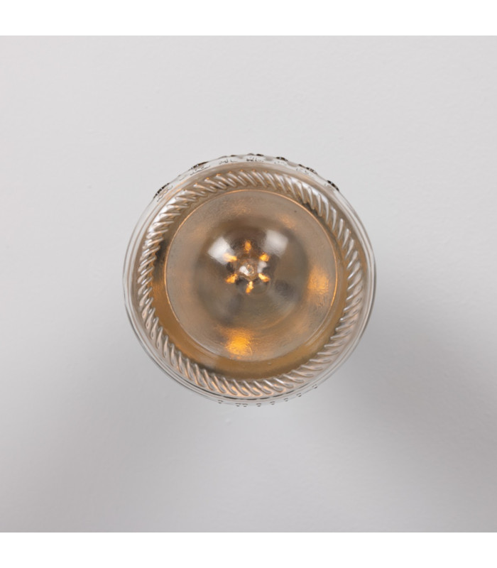 Jam Jar Flush Ceiling Light Antique Silver-4