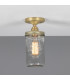 Jam Jar Flush Ceiling Light Satin Brass-1