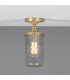 Jam Jar Flush Ceiling Light Satin Brass-2