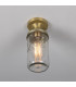 Jam Jar Flush Ceiling Light Satin Brass-3