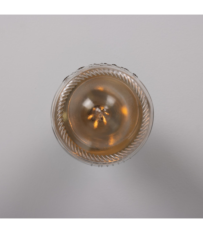 Jam Jar Flush Ceiling Light Satin Brass-4