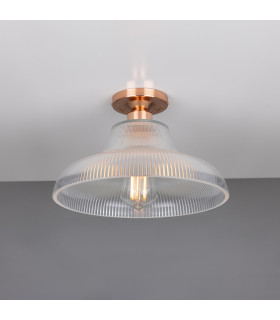 Mono 30cm Railway Flush Fitting Polished Copper-1