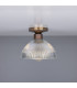 Erbil Prismatic Flush Ceiling Fitting Antique Brass-3