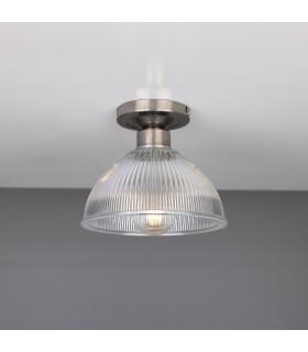 Erbil Prismatic Flush Ceiling Fitting Antique Silver-1