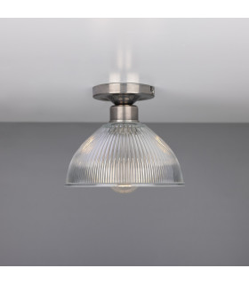 Erbil Prismatic Flush Ceiling Fitting Antique Silver-2