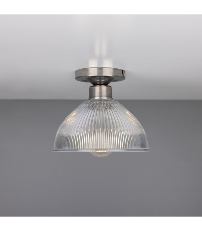 Erbil Prismatic Flush Ceiling Fitting Antique Silver-2