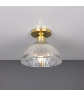 Erbil Prismatic Flush Ceiling Fitting Polished Brass-1