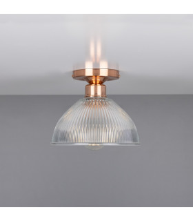 Erbil Prismatic Flush Ceiling Fitting Polished Copper-2