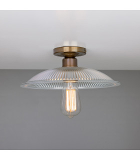 Calix Flush Ceiling Fitting Antique Brass-1