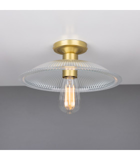 Calix Flush Ceiling Fitting Satin Brass-1