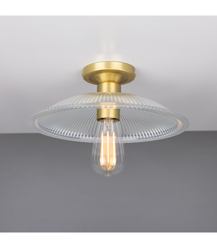 Calix Flush Ceiling Fitting Satin Brass-1