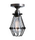 Apoch Flush Cage Light Antique Silver Black Cage-2