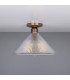 Hanoi Holophane Flush Ceiling Fitting Antique Brass-2