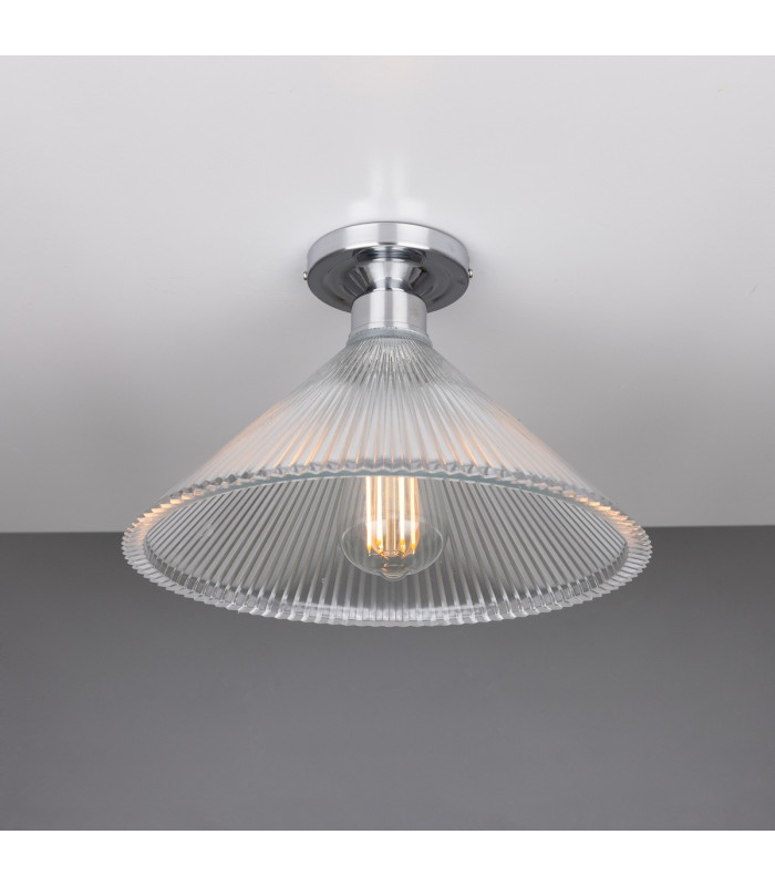 Hanoi Holophane Flush Ceiling Fitting Polished Chrome-1