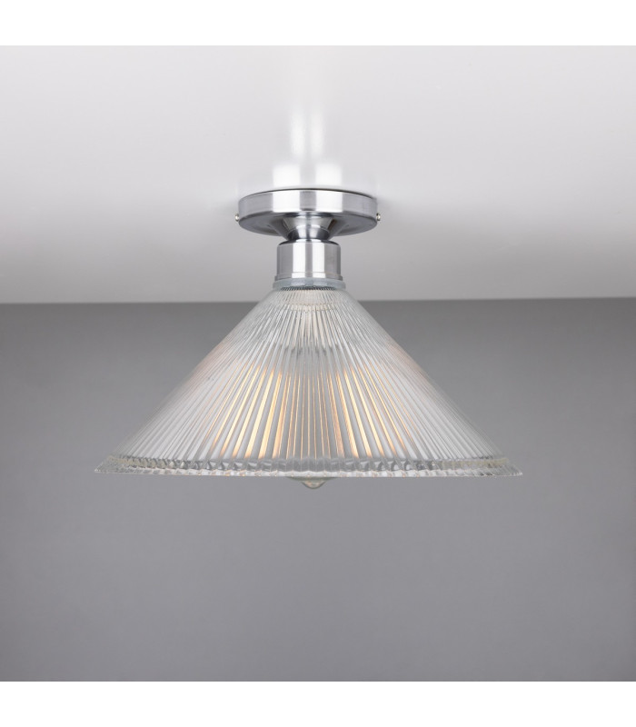 Hanoi Holophane Flush Ceiling Fitting Polished Chrome-2