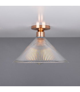 Hanoi Holophane Flush Ceiling Fitting Polished Copper-2