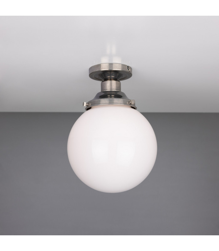 Yerevan 20cm Globe Ceiling Light Antique Silver-1