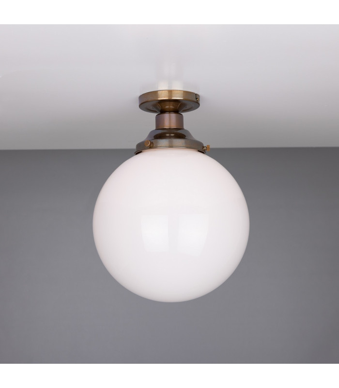 Yerevan 25cm Globe Ceiling Light Fitting Antique Brass-1