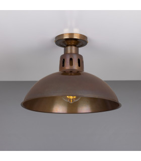 Paris Industrial Brass Ceiling Fitting Antique Brass-1