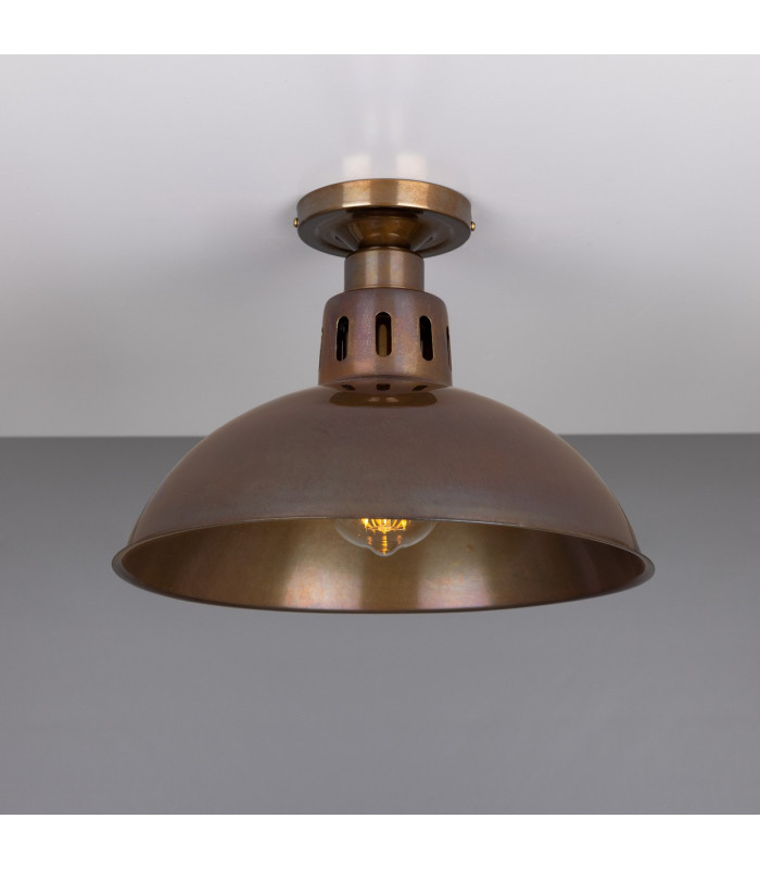 Paris Industrial Brass Ceiling Fitting Antique Brass-1