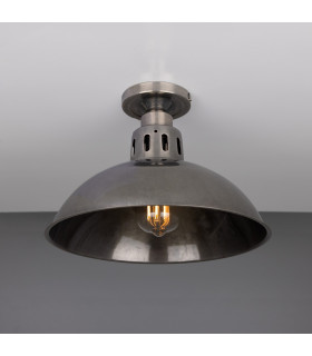 Paris Industrial Brass Ceiling Fitting Antique Silver-1