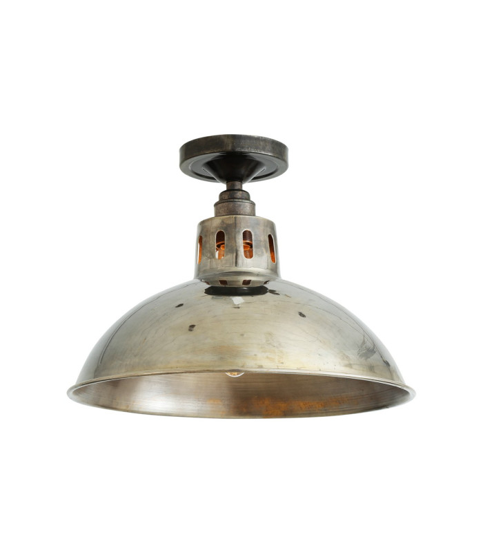 Paris Industrial Brass Ceiling Fitting Antique Silver-3