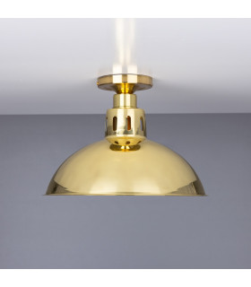 Paris Industrial Brass Globe Ceiling Fitting Polished Brass-2