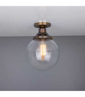 Riad 20cm Globe Ceiling Light Antique Brass-1