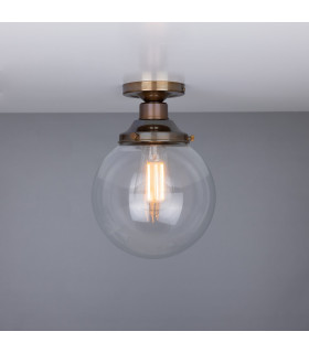 Riad 20cm Globe Ceiling Light Antique Brass-2