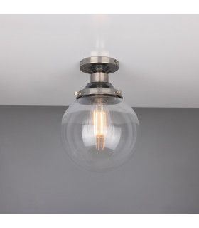 Riad 20cm Globe Ceiling Light Antique Silver-1