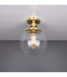 Riad 20cm Globe Ceiling Light Polished Brass-1