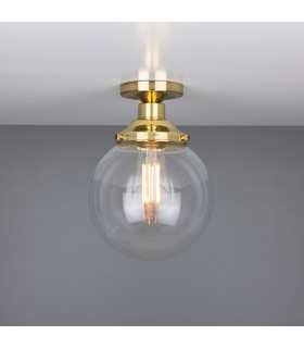 Riad 20cm Globe Ceiling Light Polished Brass-2