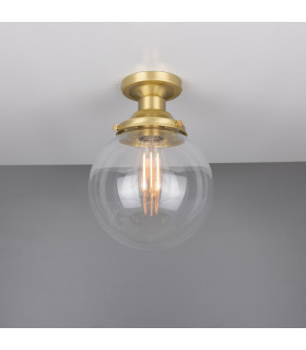 Riad 20cm Globe Ceiling Light Satin Brass-1