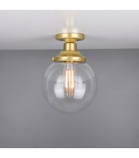 Riad 20cm Globe Ceiling Light Satin Brass-2