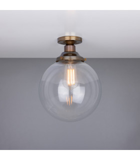 Riad 25cm Globe Ceiling Light Antique Brass-1