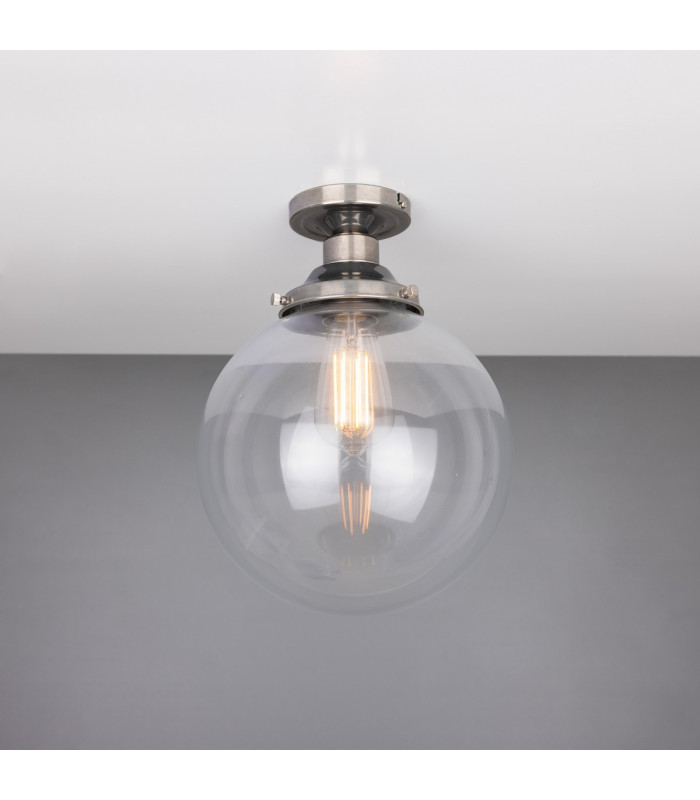 Riad 25cm Globe Ceiling Light Antique Silver-1