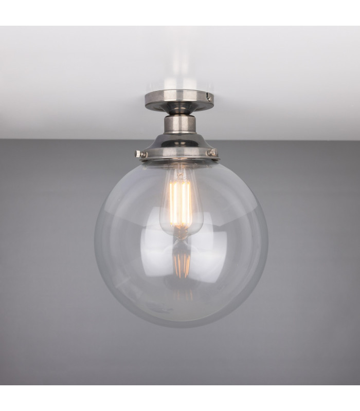 Riad 25cm Globe Ceiling Light Antique Silver-2