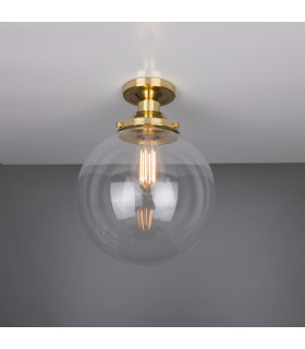 Riad 25cm Globe Ceiling Light Polished Brass-1