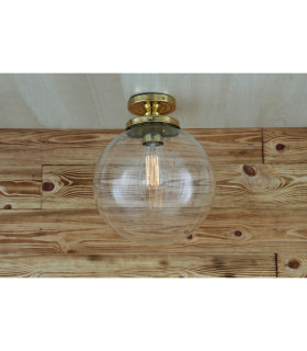 Riad 25cm Globe Ceiling Light Polished Brass-2