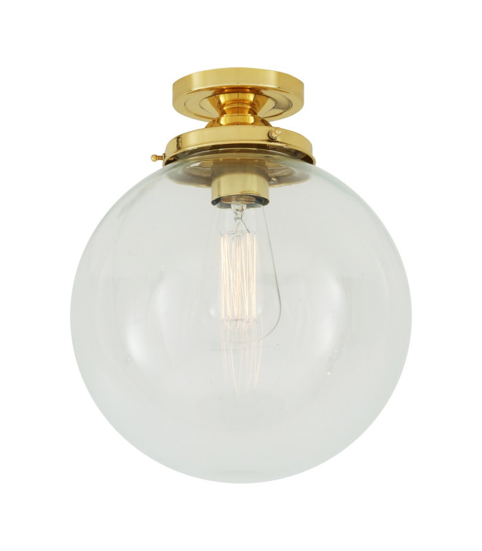 Riad 25cm Globe Ceiling Light Polished Brass-3